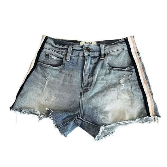 Pistola Denim Shorts Womens Size 25 Winston High Rise Blue - Picture 1 of 12